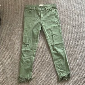 Army green jeans